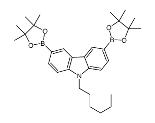 9-己基-3,6-双(4,4,5,5-四甲基-1,3,2-二氧杂环戊硼烷-2-基)-9H-咔唑图片