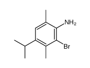 2-bromo-3,6-dimethyl-4-propan-2-ylaniline结构式