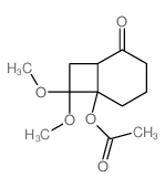 Bicyclo[4.2.0]octan-2-one,6-(acetyloxy)-7,7-dimethoxy-, trans- (9CI)结构式