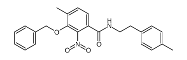 3-benzyloxy-4-methyl-N-(4-methyl-phenethyl)-2-nitro-benzamide结构式
