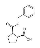 (1S,2S)-2-(benzyloxycarbonyl)cyclopentanecarboxylic acid结构式