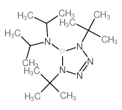 5H-Tetrazaphosphol-5-amine,1,4-bis(1,1-dimethylethyl)-1,4-dihydro-N,N-bis(1-methylethyl)-结构式