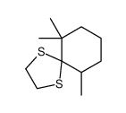 6,6,10-trimethyl-1,4-dithiaspiro[4.5]decane Structure