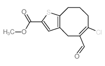 methyl (5Z)-5-chloro-6-formyl-11-thiabicyclo[6.3.0]undeca-5,9,12-triene-10-carboxylate structure