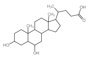 5β-胆酸-3α,6β-二醇结构式