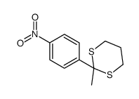 2-methyl-2-(4-nitrophenyl)-1,3-dithiane结构式