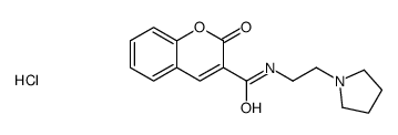 2-oxo-N-(2-pyrrolidin-1-ylethyl)chromene-3-carboxamide,hydrochloride结构式