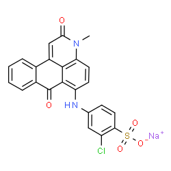2-Chloro-4-[(2,7-dihydro-3-methyl-2,7-dioxo-3H-dibenz[f,ij]isoquinolin-6-yl)amino]benzenesulfonic acid sodium salt Structure