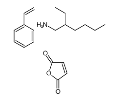 2-ethylhexan-1-amine,furan-2,5-dione,styrene Structure