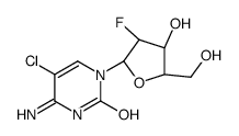 2'-fluoro-5-chloro-1-beta-D-arabinofuranosylcytosine结构式