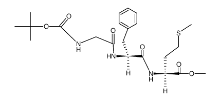 N-(tert-butyloxycarbonyl)glycyl-L-phenylalanyl-L-methionine methyl ester结构式