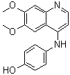 4-((6,7-二甲氧基喹啉-4-基)氨基)苯酚结构式