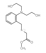 Benzenebutanoicacid, 2-[bis(2-hydroxyethyl)amino]-, methyl ester, hydrochloride (1:1) structure