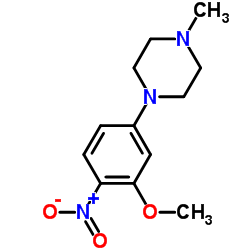 1-(3-甲氧基-4-硝基苯基)-4-甲基哌嗪结构式