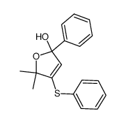 5,5-dimethyl-2-phenyl-4-(phenylthio)-2,5-dihydrofuran-2-ol结构式