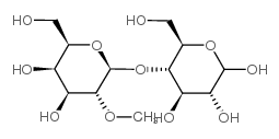 4-O-(2-O-甲基-β-D-吡喃半乳糖基)-D-吡喃葡萄糖结构式