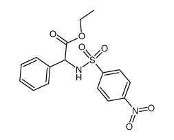 ethyl 2-((4-nitrophenyl)sulfonamido)-2-phenylacetate Structure