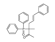 3-diphenylphosphoryl-3-methyl-6-phenylhex-5-en-2-one Structure