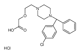 2-[2-[4-[(R)-(4-chlorophenyl)-phenylmethyl]piperazin-1-yl]ethoxy]acetic acid,hydrochloride Structure