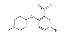 4-(4-fluoro-2-nitrophenoxy)-1-methylpiperidine结构式