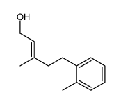 3-methyl-5-(2-methylphenyl)pent-2-en-1-ol结构式