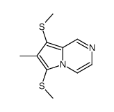 7-methyl-6,8-bis(methylthio)pyrrolo(1,2-a)pyrazine结构式