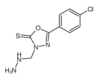 5-(4-chlorophenyl)-3-(hydrazinylmethyl)-1,3,4-oxadiazole-2-thione Structure
