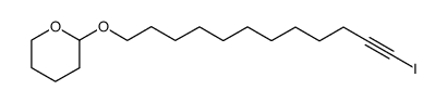 12-Iodo-1-(2-tetrahydropyranyloxy)-11-dodecyne Structure