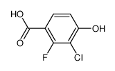 3-chloro-2-fluoro-4-hydroxybenzoic acid结构式