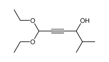 6,6-Diethoxy-2-methyl-hex-4-yn-3-ol结构式