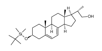 3β-tert-Butyldimethylsilyloxy-22-hydroxy-23,24-bisnorchola-5,7-diene结构式