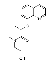 N-(2-hydroxyethyl)-N-methyl-2-quinolin-8-yloxypropanamide Structure