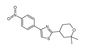 2-(2,2-dimethyloxan-4-yl)-4-(4-nitrophenyl)-1,3-thiazole Structure