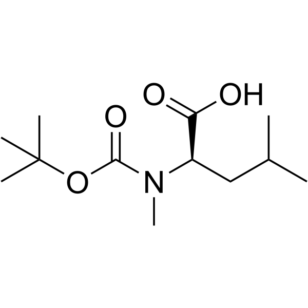 Boc-N-methyl-D-leucine structure