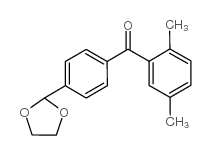 2,5-DIMETHYL-4'-(1,3-DIOXOLAN-2-YL)BENZOPHENONE结构式