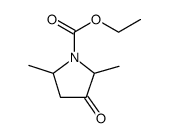 Ethyl 2,5-dimethyl-3-oxopyrrolidine-1-carboxylate结构式