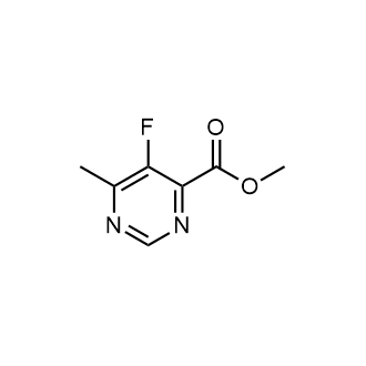 5-氟-6-甲基-嘧啶-4-羧酸甲酯结构式