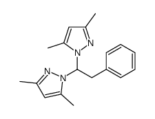 1-[1-(3,5-dimethylpyrazol-1-yl)-2-phenylethyl]-3,5-dimethylpyrazole结构式