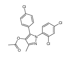 5-(4-chlorophenyl)-1-(2,4-dichlorophenyl)-3-methyl-1H-pyrazol-4-yl acetate结构式