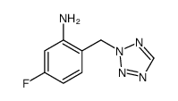 5-fluoro-2-(tetrazol-2-ylmethyl)aniline Structure