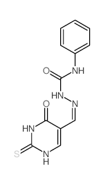 Hydrazinecarboxamide,N-phenyl-2-[(1,2,3,4-tetrahydro-4-oxo-2-thioxo-5-pyrimidinyl)methylene]- picture