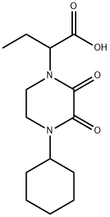 2-(4-Cyclohexyl-2,3-dioxopiperazin-1-yl)butanoic acid Structure