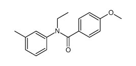 Benzamide, N-ethyl-4-methoxy-N-(3-methylphenyl)结构式