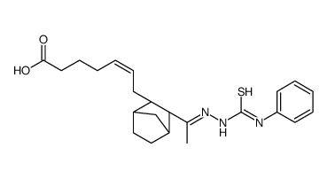 (Z)-7-[(1R,2R,3R,4S)-3-[(E)-C-methyl-N-(phenylcarbamothioylamino)carbonimidoyl]-2-bicyclo[2.2.1]heptanyl]hept-5-enoic acid结构式