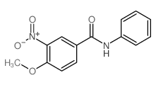 3-硝基-4-甲氧基苯甲酰苯胺结构式