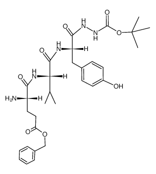 H-Glu(OBzl)-Val-Tyr-N2H2Boc Structure