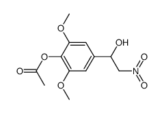 3,5-Dimethoxy-4-acetoxy-α-nitromethyl-benzylalkohol结构式