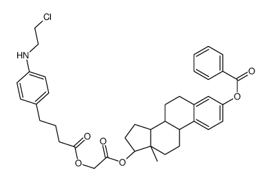 [(8R,9S,13S,14S,17S)-17-[2-[4-[4-(2-chloroethylamino)phenyl]butanoyloxy]acetyl]oxy-13-methyl-6,7,8,9,11,12,14,15,16,17-decahydrocyclopenta[a]phenanthren-3-yl] benzoate结构式