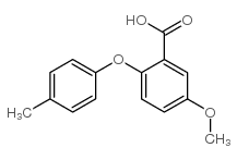 5-甲氧基-2-(对甲苯氧基)苯甲酸结构式