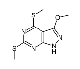 3-methoxy-4,6-bis(methylsulfanyl)-1H-pyrazolo[3,4-d]pyrimidine Structure